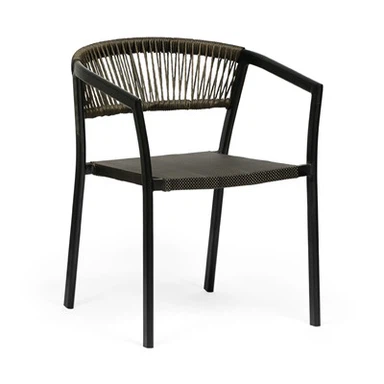 صندلی ناهار خوری در فضای باز صندلی طناب پلی اتیلن پیچ خورده